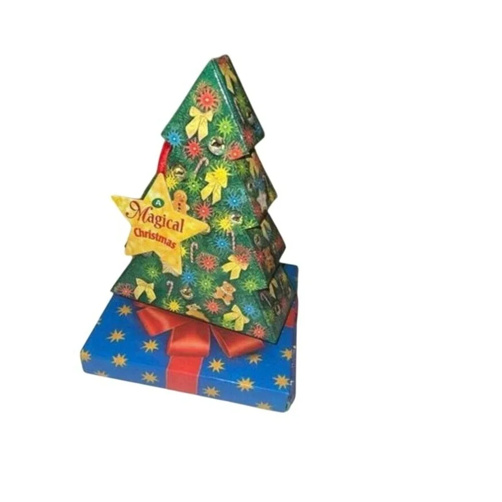 A Magical Christmas Music Box W/ Christmas Books Plays Dashing Through The Snow